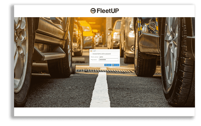 Software fleet management - Login page