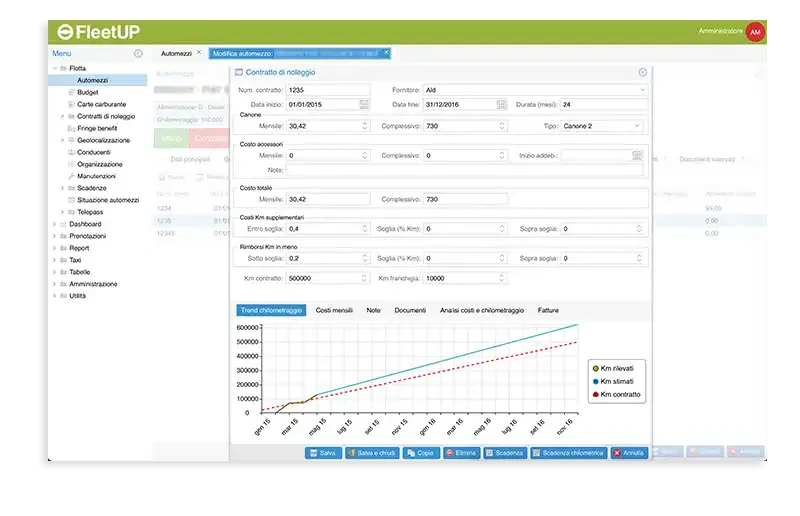 Portale fleet manager - contratti di noleggio
